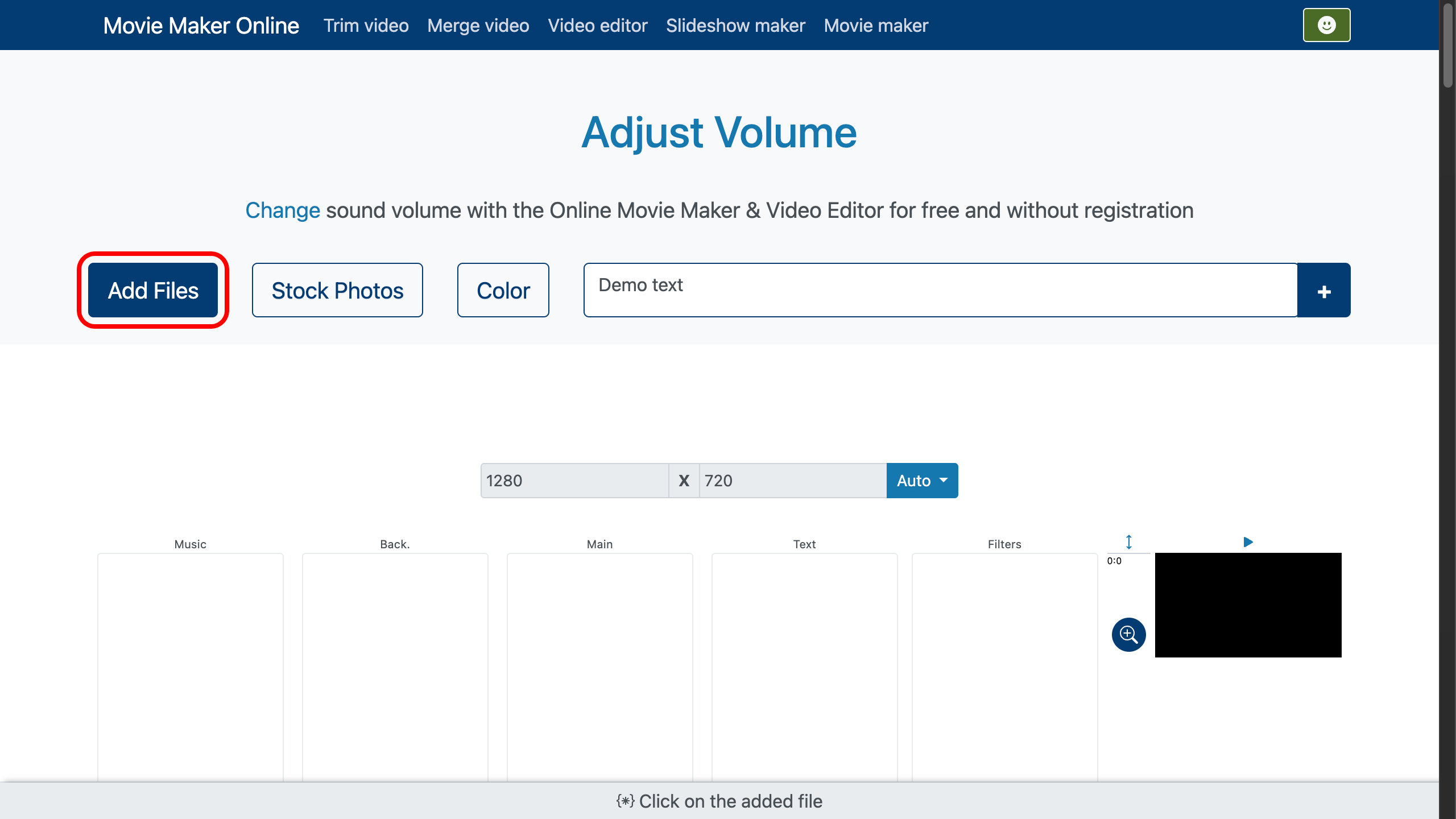 Téléverser un fichier vidéo ou audio pour ajuster le volume
