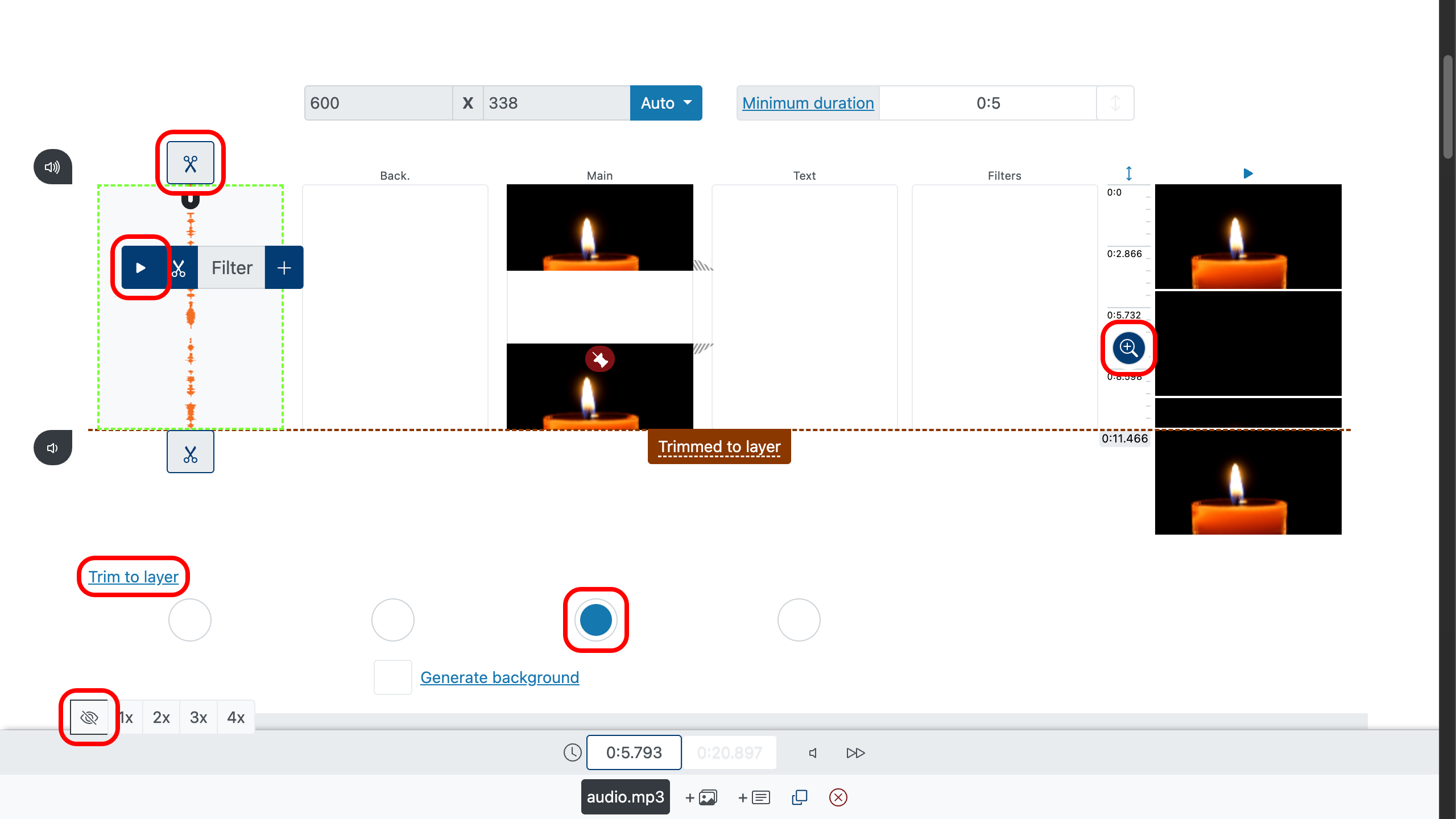 Ajouter de la musique à un GIF — couper la musique et le GIF